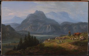 ロヴェレド近くのエッチ渓谷 作： Johan Christian Dahl