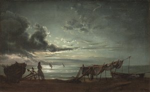 ナポリ湾。 月光 作： Johan Christian Dahl