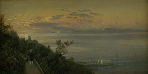 ナポリのカステッラーマーレの丘からの眺め 作： Johan Christian Dahl