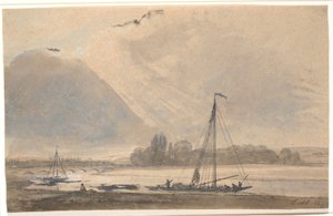 ドレスデン近くのエルベ川の眺め 作： Johan Christian Dahl