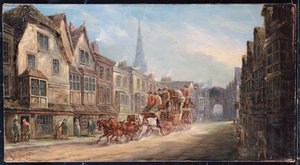 1895年ソールズベリーを通過するロンドンからエクセターロイヤルメール 作： J.C. Maggs