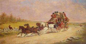 フォックスとハントの間のロイヤルメールコーチ、1881年