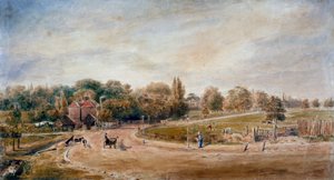 1860年、ロンドンのダリッチにあるコート・レーンとロードシップ・レーン。      作： JC Mandy