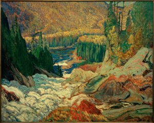 モントリオール川の滝 作： J.E.H. MacDonald
