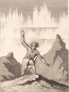 ノルウェーの断崖の間にニールス・クリムが再び姿を現す 作： J.F. Clemens