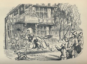 「エドモントンの鐘を渡すジョン・ギルピン」、1950年頃。 作： JG Whymper