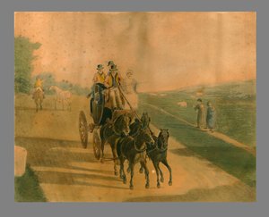 郵便馬車、1820年 作： J.L.A.
