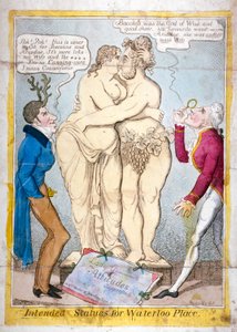 「ウォータールー プレイスの意図された彫像」、1821 年 作： JL Marks