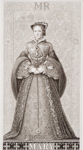 クイーンメアリー（1516-58）「英語とスコットランドの歴史のイラスト」第I巻 作： J.L. Williams