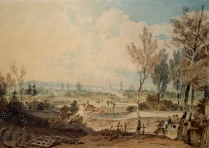 ヘディングトン・ヒルの南側からのオックスフォードの眺め、1803-1804年 作： Joseph Mallord William Turner