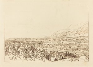 グルノーブルからシャンベリまでのアルプス山脈、1812 年に出版。 作： Joseph Mallord William Turner