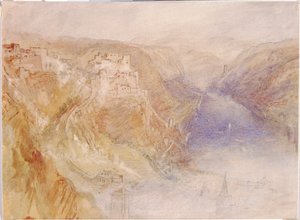 エーレンブライトシュタイン」1840-45年 作： Joseph Mallord William Turner