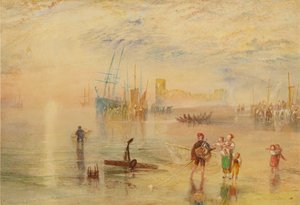 北ウェールズのフリント城」1834-1838年 作： Joseph Mallord William Turner