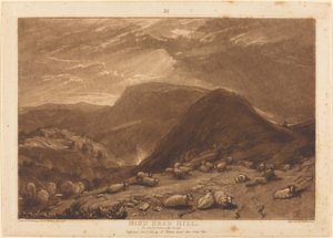 1811年に出版された『Hind Head Hill』。 作： Joseph Mallord William Turner