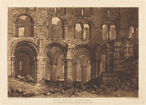 ホーリーアイランド大聖堂、1808年発行。 作： Joseph Mallord William Turner