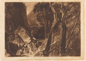 1816 年に出版されたグランド シャルトリューズ近くの製粉所。 作： Joseph Mallord William Turner