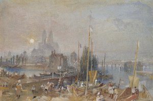 トゥール近郊のロワールとシェールの運河、1830年頃