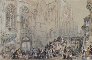 サン・ジュリアン教会、トゥール、1830年頃
