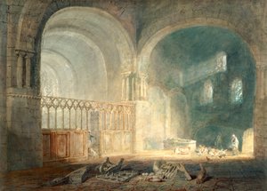 グラモーガンシャー、ユウェニー・プライオリーのトランセプト」1797年 作： Joseph Mallord William Turner