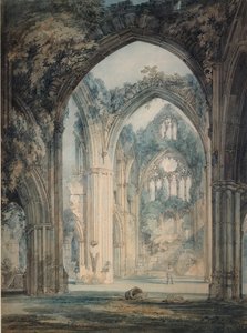 ティンターン修道院のトランスセプト（モンマスシャー、1794年頃 作： Joseph Mallord William Turner