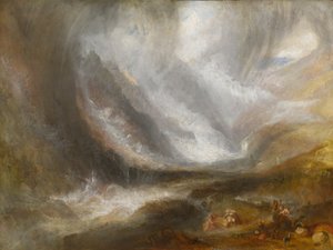 アオスタの谷。183637年の吹雪、雪崩、雷雨。 作： Joseph Mallord William Turner