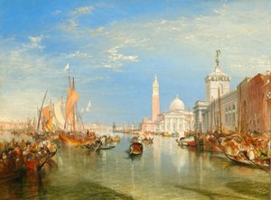 ベニス：ドガーナとサン・ジョルジョ・マッジョーレ、1834年。 作： Joseph Mallord William Turner