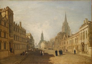 オックスフォード、ハイ・ストリートの眺め、1809-1810年 作： Joseph Mallord William Turner