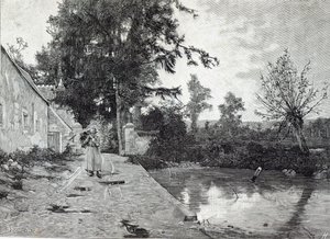 雨の後、1888年のレジャーアワーから 作： J.M. Barnsley