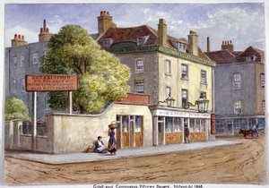 1868年、ロンドン、メリルボーン・ロードのオールド・ゴート＆コンパス・イン 作： JT Wilson