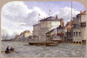 ロンドン、グリニッジのクラウン・アンド・セプター・インの眺め、1870年頃 作： JT Wilson