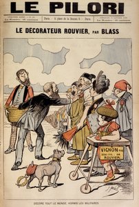 (19世紀末の金融スキャンダルを描いた漫画）「Le Decorateur Rouvier, by Blass