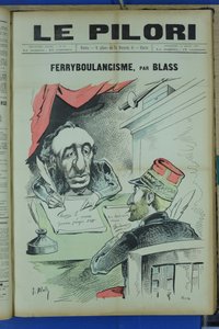 ル・ピロリ』の表紙、色彩風刺画 作： J. (1847 1892) Blass
