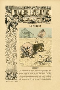 J.ブラス（1847年～1892年）の『Menagerie Republicaine』の挿絵 第三共和国の主要人物のユーモラスなギャラリー 作： J. (1847 1892) Blass