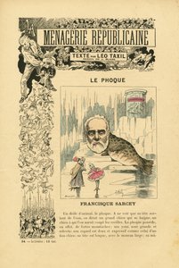 J.ブラス（1847年～1892年）の『Menagerie Republicaine』の挿絵 第三共和国の主要人物のユーモラスなギャラリー 作： J. (1847 1892) Blass
