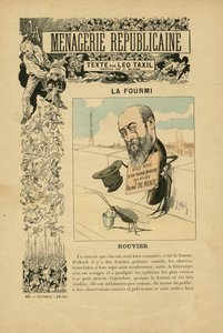 J.ブラス（1847-1892）の挿絵（Menagerie Republicaine 第三共和国の主要人物のユーモラスなギャラリー、40号 作： J. (1847 1892) Blass