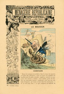 第三共和制の主な登場人物のユーモラスなギャラリー、27番、色彩による風刺画 作： J. (1847 1892) Blass
