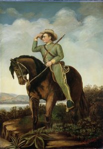ルーレイとニューハケットの近くの谷にいるターナーアシュビー将軍の南軍スカウト 作： J. A. Collins