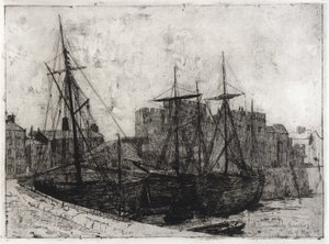 ルーシェン城--マン島 作： J. Alden Weir