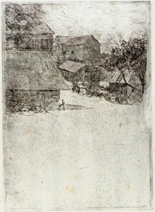 近隣の農場 作： J. Alden Weir