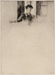 窓辺のスケッチ 作： J. Alden Weir