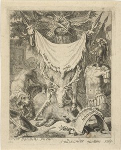 アキレスの生涯を描いたシリーズのタイトルプリント アキレスの生涯の情景（シリーズタイトル） Vitam et mortem achilli (オブジェクトのシリーズ タイトル)