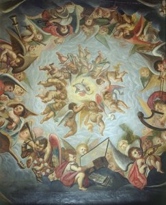 ボリソバー城の天の間の天井、ダービーシャー、2000年 作： J Bailey