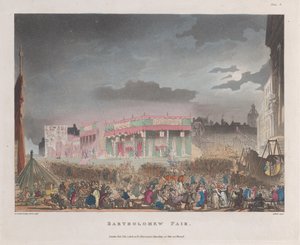 バーソロミュー フェア、1808 年 2 月 1 日、1808 年 2 月 1 日。 作： J. Bluck