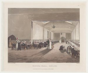 食堂、精神病院、1808 年 2 月 1 日、1808 年 2 月 1 日。 作： J. Bluck