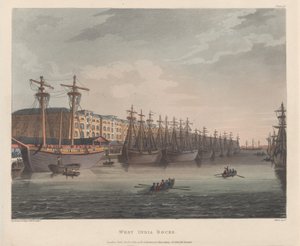 西インド港、1810 年 1 月 1 日、1810 年 1 月 1 日。 作： J. Bluck