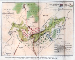 ウォータールーの戦い、1815～1816年。 作： J Booth