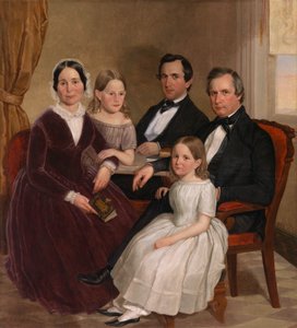 ウィリアム・ジャービス・ハフと家族、c。 1852-1853。 作： J. Brayton Wilcox