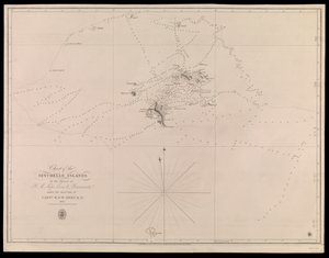 1825年、W.F.W.オーウェン海軍少佐の指示の下、リーベン号とバラクータ号の航海士によるセイシェル諸島の海図。 作： J. & C. Walker