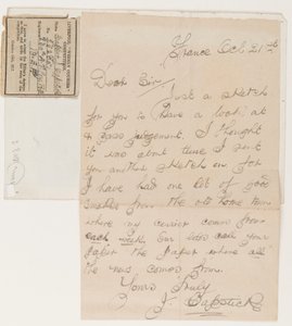 1917年10月21日、リバプールウィークリークーリエの編集者への手紙 作： J. Capstick