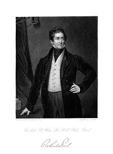 ロバート・ピール、イギリスの政治家、19世紀。 作： J. Cochran